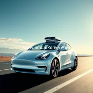 Artistic representation for Tesla's robotaxi day: experts weigh safety