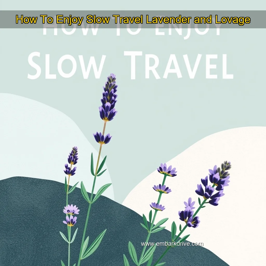 You are currently viewing How To Enjoy Slow Travel  Lavender and Lovage
