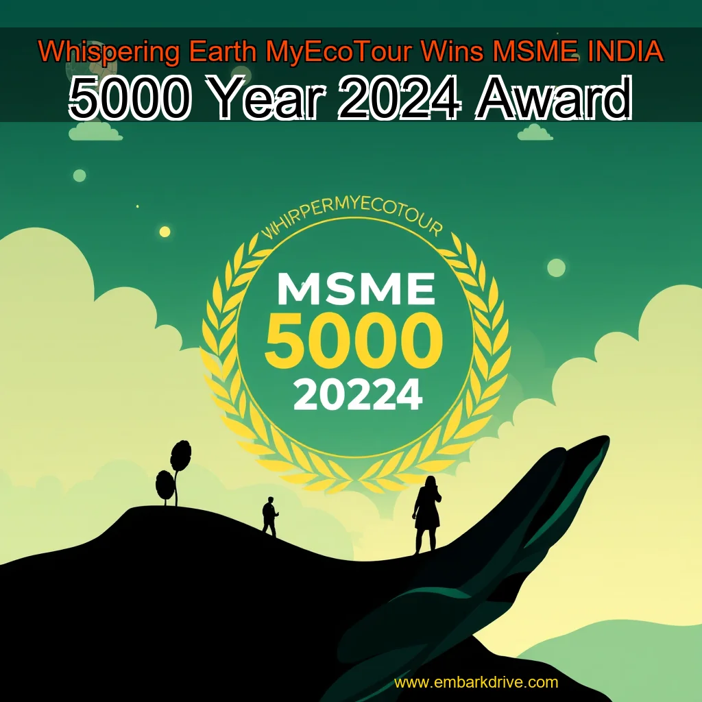 You are currently viewing Whispering Earth MyEcoTour Wins MSME INDIA 5000  Year 2024 Award