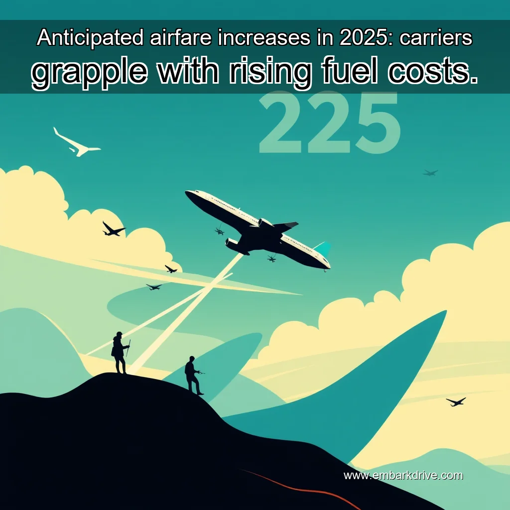 Read more about the article Anticipated airfare increases in 2025: carriers grapple with rising fuel costs.