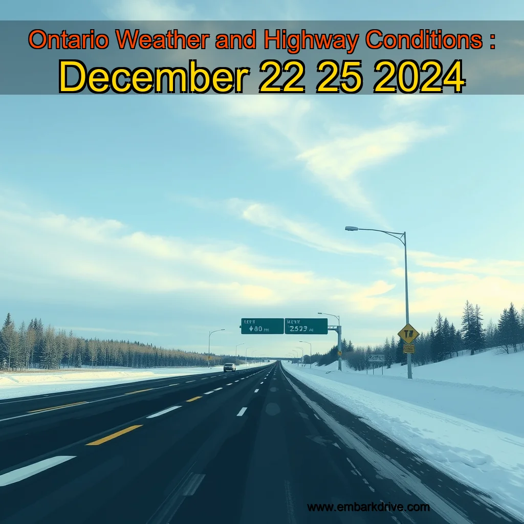 You are currently viewing Ontario Weather and Highway Conditions : December 22  25  2024