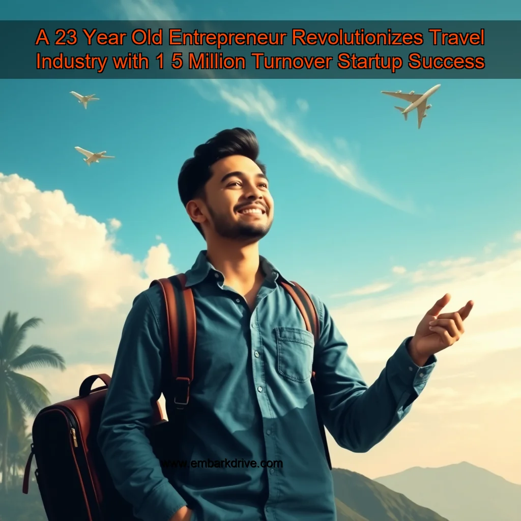 You are currently viewing A 23  Year  Old Entrepreneur Revolutionizes Travel Industry with 1  5 Million Turnover Startup Success