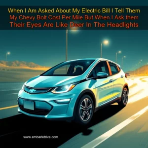 Artistic representation for When I Am Asked About My Electric Bill I Tell Them My Chevy Bolt Cost Per Mile But When I Ask them Their Eyes Are Like Deer In The Headlights