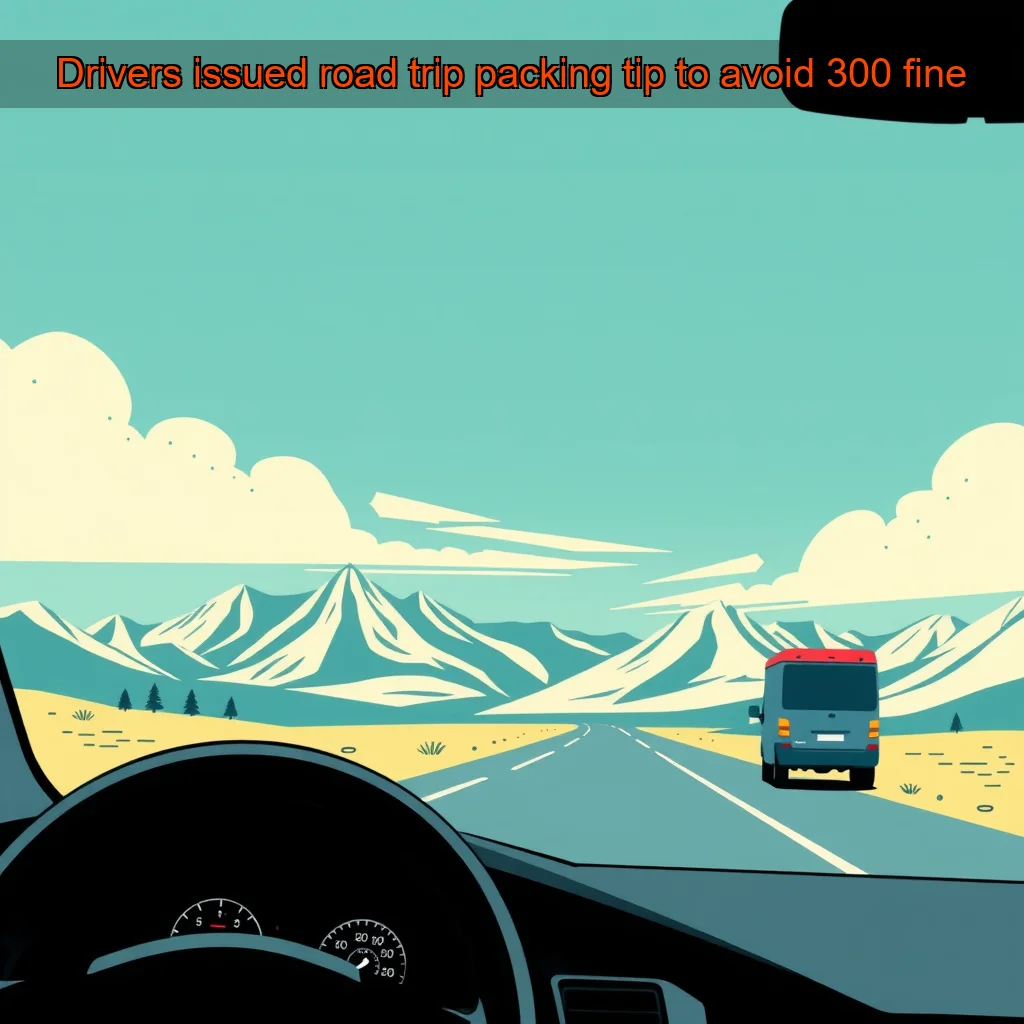 You are currently viewing Drivers issued road trip packing tip to avoid 300 fine