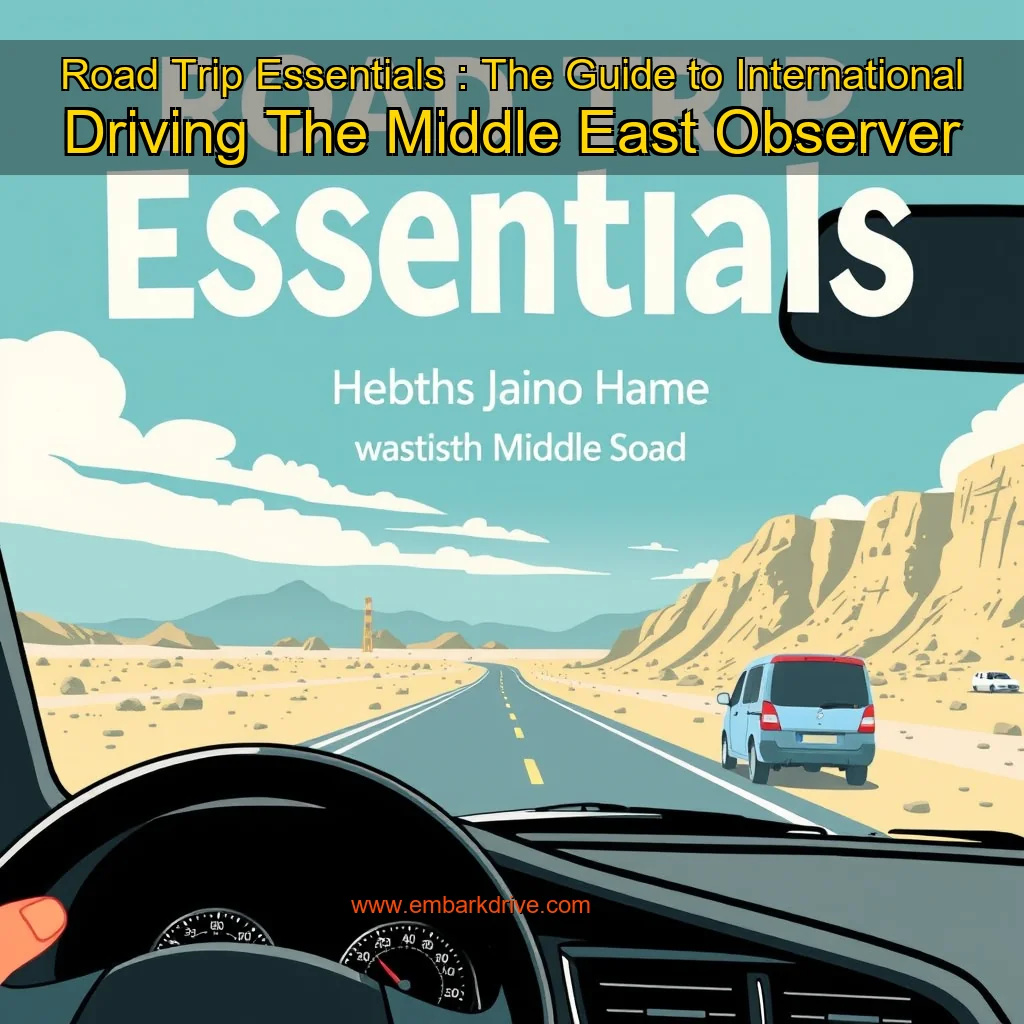 Read more about the article Road Trip Essentials : The Guide to International Driving  The Middle East Observer