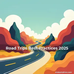 Artistic representation for Road Trips Best Practices 2025