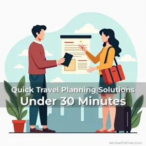 Artistic representation for Quick Travel Planning Solutions Under 30 Minutes