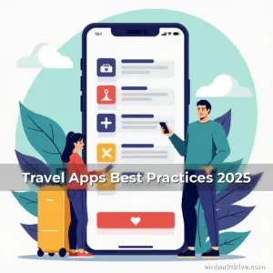 Artistic representation for Travel Apps Best Practices 2025