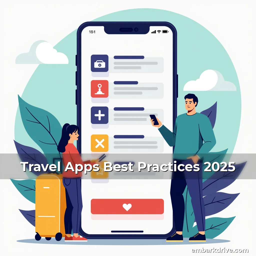 Artistic representation for Travel Apps Best Practices 2025