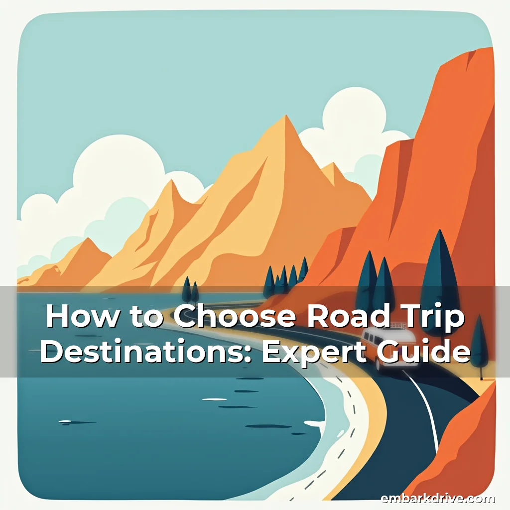Artistic representation for How to Choose Road Trip Destinations: Expert Guide
