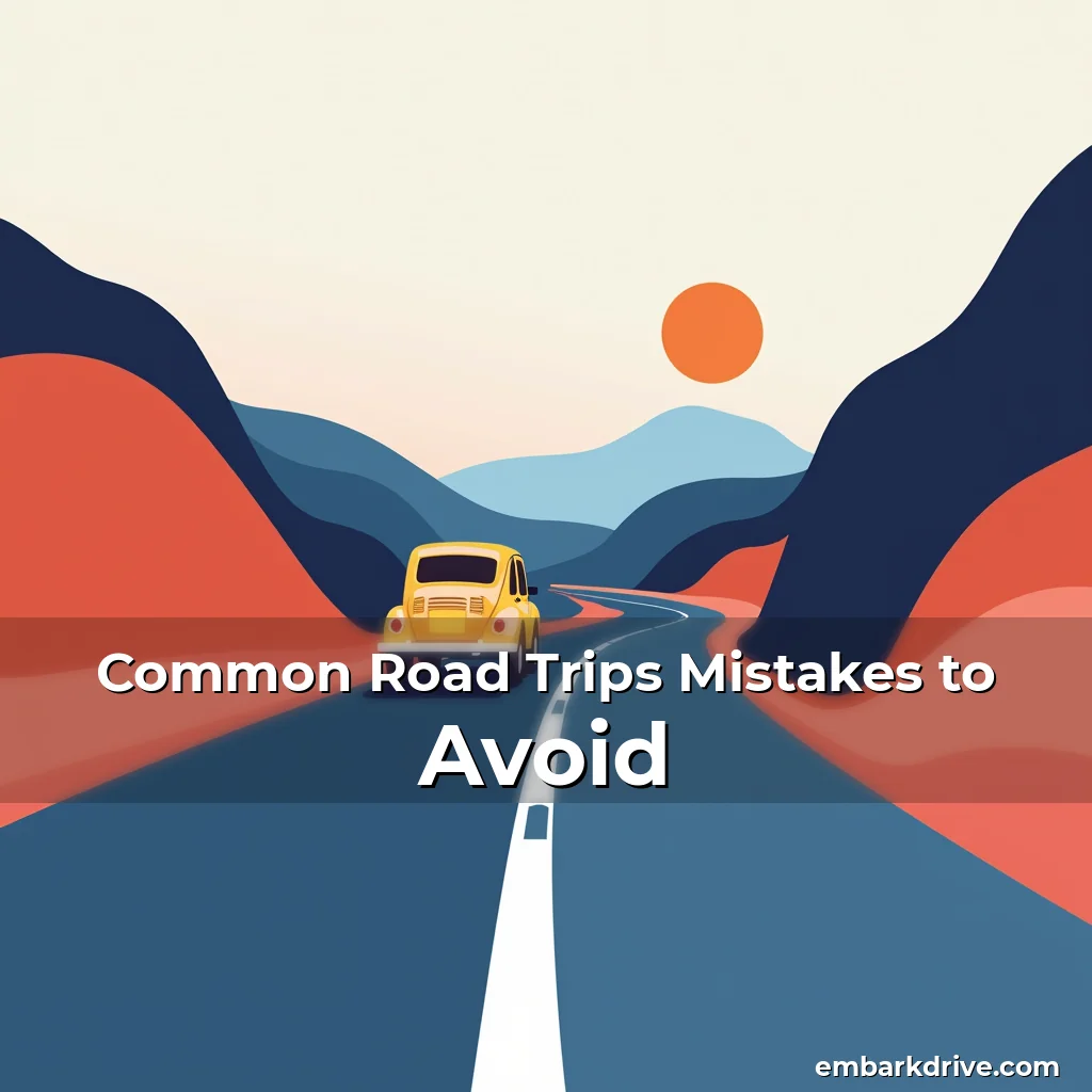 Artistic representation for Common Road Trips Mistakes to Avoid