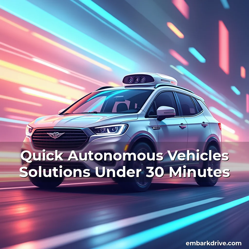 Artistic representation for Quick Autonomous Vehicles Solutions Under 30 Minutes