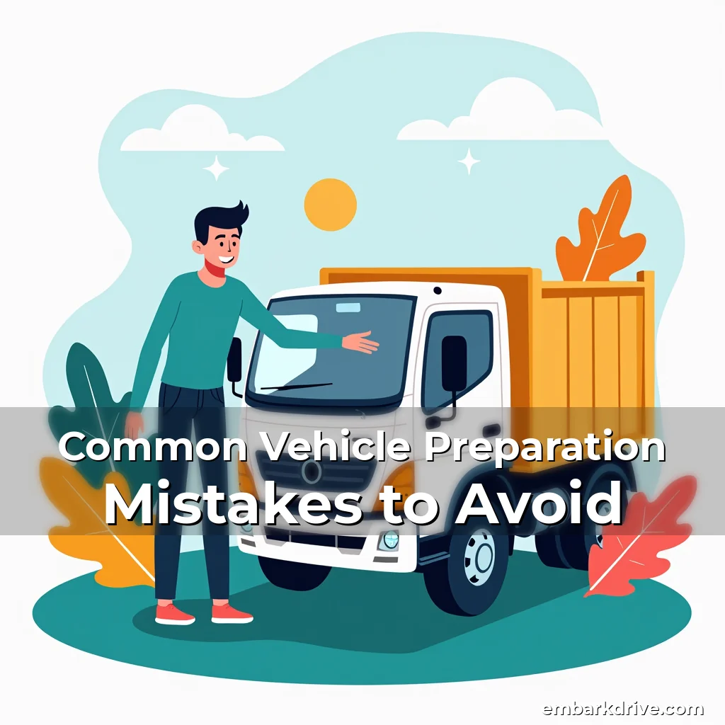 Artistic representation for Common Vehicle Preparation Mistakes to Avoid