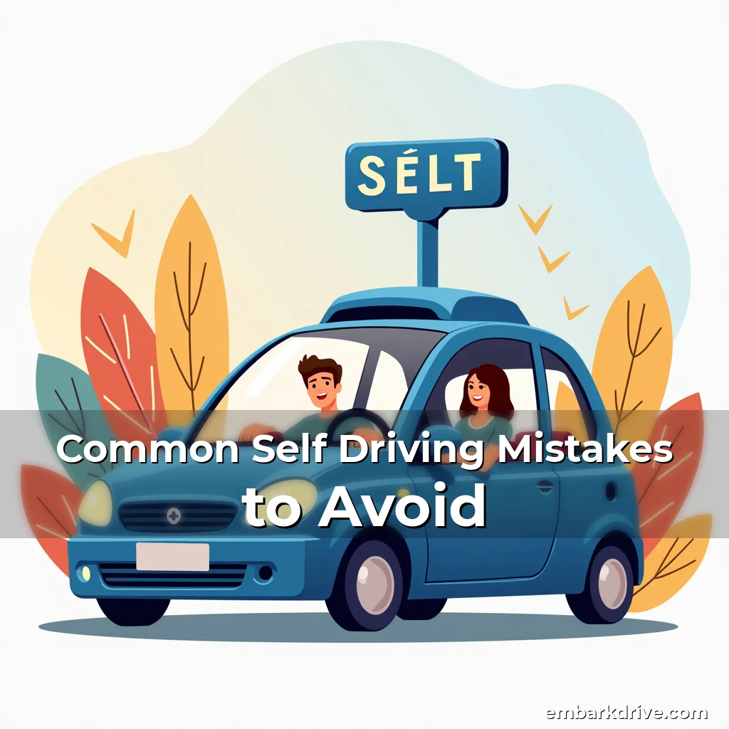 Artistic representation for Common Self Driving Mistakes to Avoid