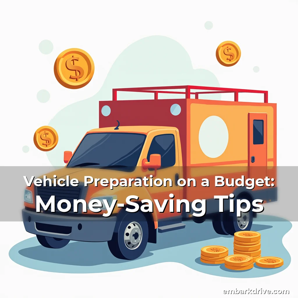 Artistic representation for Vehicle Preparation on a Budget: Money-Saving Tips