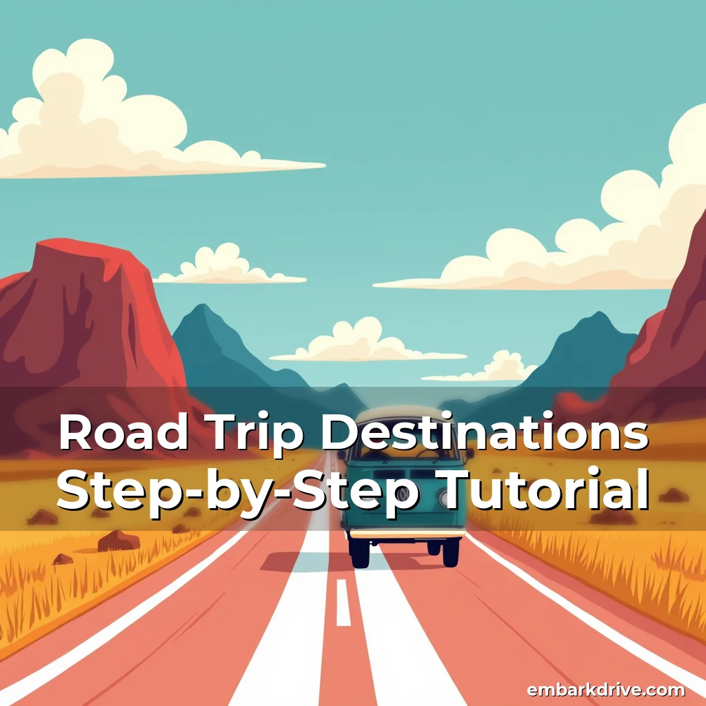 Artistic representation for Road Trip Destinations Step-by-Step Tutorial