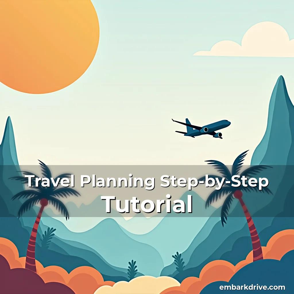 Artistic representation for Travel Planning Step-by-Step Tutorial