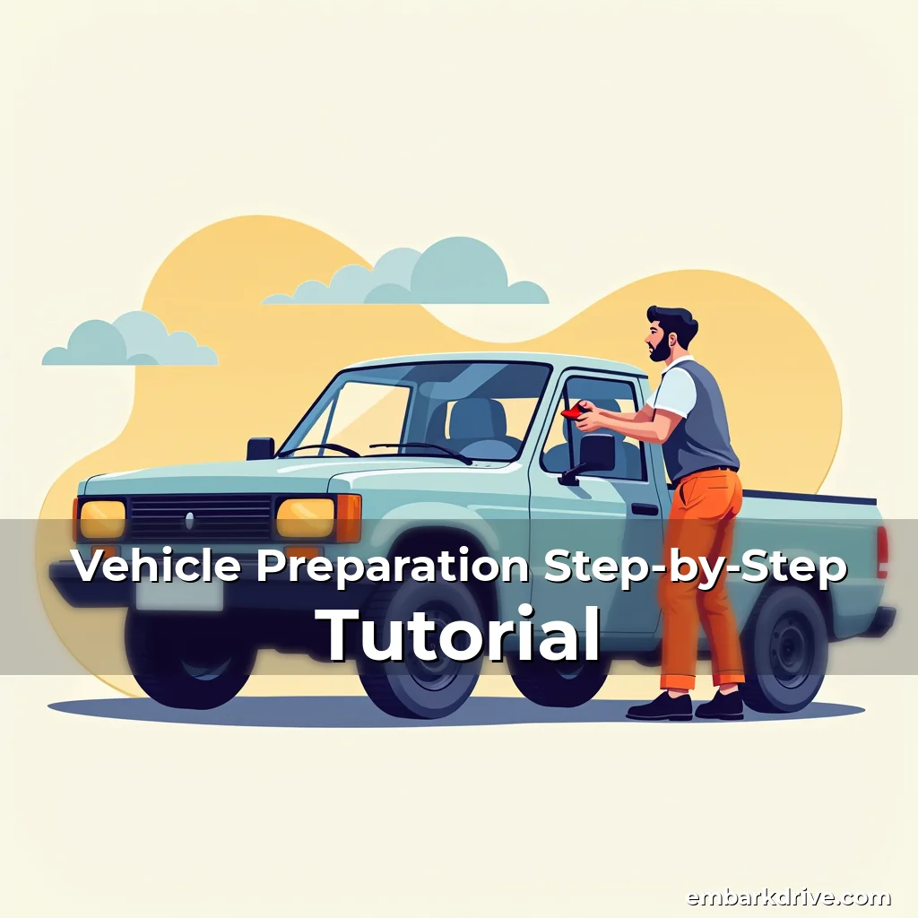 Artistic representation for Vehicle Preparation Step-by-Step Tutorial