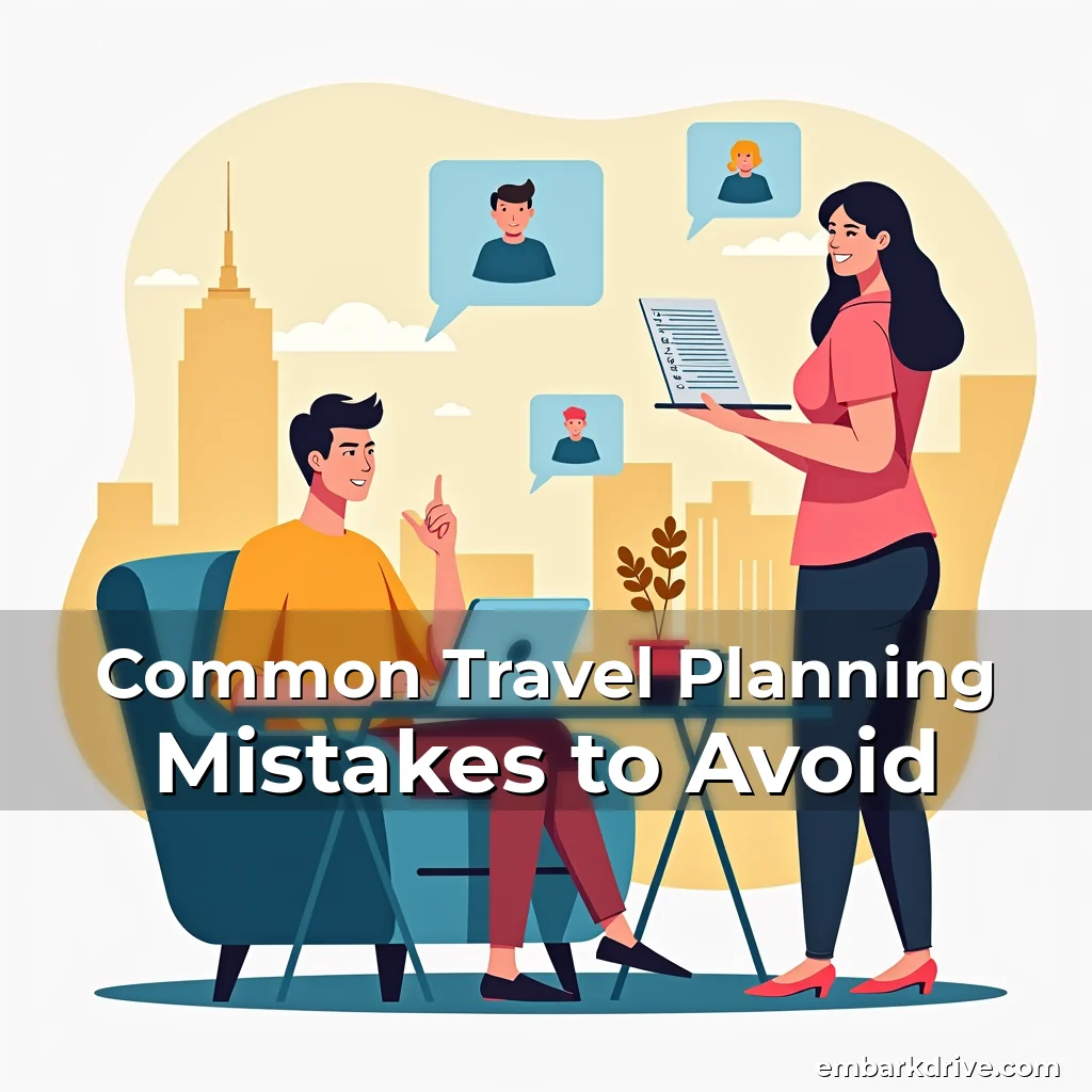 Artistic representation for Common Travel Planning Mistakes to Avoid