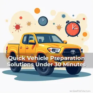 Artistic representation for Quick Vehicle Preparation Solutions Under 30 Minutes