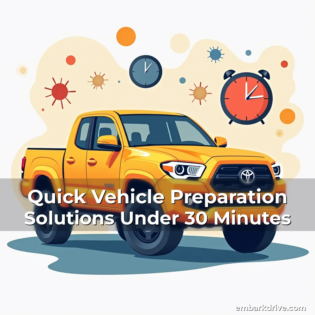 Artistic representation for Quick Vehicle Preparation Solutions Under 30 Minutes